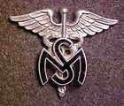 WW2 ARMY MS MEDICAL SERVICE OFFICER COLLAR PIN MEYER