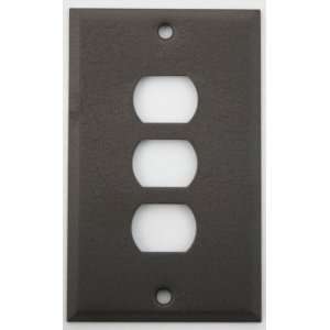  Brown Wrinkled One Gang Wall Plate for Three Despard 