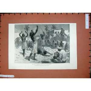  1897 Soudan War Funeral Dance Wady Halfa Women Men