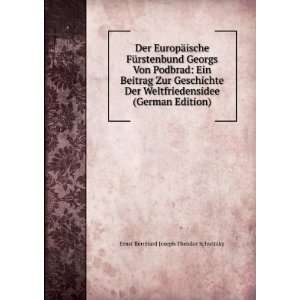   (German Edition) Ernst Bernhard Joseph Theodor Schwitzky Books