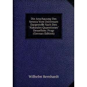    Desselben Progr (German Edition) Wilhelm Bernhardt Books