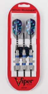 NEW VIPER Wind Runner 18 Gram Soft Tip Blue Darts Set 719265518631 