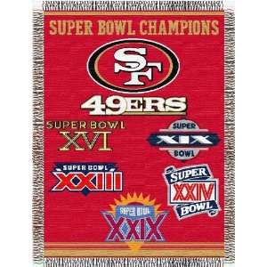 Forty Niners Woven NFL Throw   48 x 60