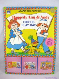 Raggedy Ann & Andy Paper Doll Dolls ~ Circus Play Day  