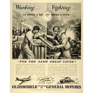  1942 Ad Oldsmobile World War II American Production Cannon 