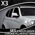 2007 2012 BMW X3 6pc. SES Chrome Pillar Post Trim (Fits: BMW)