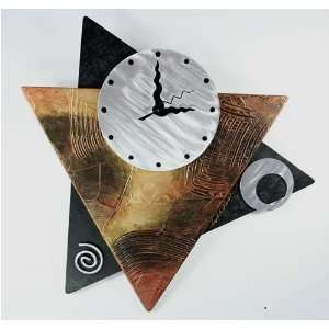  Contemporary Metal Wall Art Clock TWC 102: Home & Kitchen