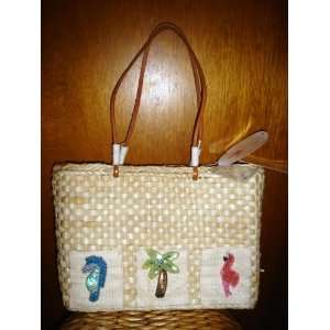   Woven Market Purse Tote Bag Jeanne Bice Tropical: Everything Else