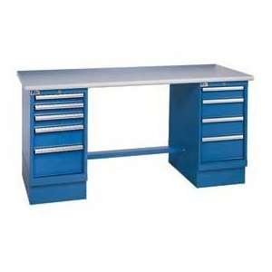   Safety Plastic Pedestal Workbench With 9 Drawers