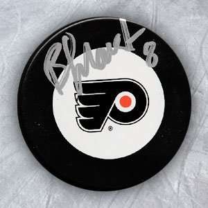  BRAD MARSH Philadelphia Flyers SIGNED Hockey PUCK Sports 
