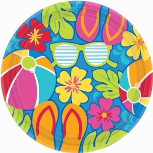  Lets Party By Amscan Summer Splash Luau Dessert Plates 