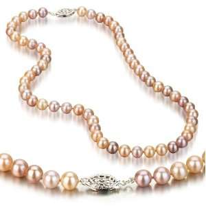   Multi Color Freshwater Cultured Pearl Necklace AAA Quality, 20 Inch