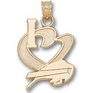  Buffalo Bills 14K Gold I Heart Logo 3/4 Pendant 