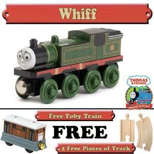   Wooden Train Set   Free 2 Pieces of Track & Free Toby Train Toys