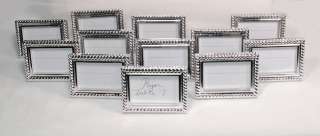 12 Wilton Wedding Favor Silver Rope Place Card Frames 2.5 x 3.5 