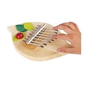   Ladybug 8 Note Thumb Piano with Smooth Wood Base: Toys & Games