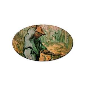  The Woodcutter after Millet By Vincent Van Gogh Oval 