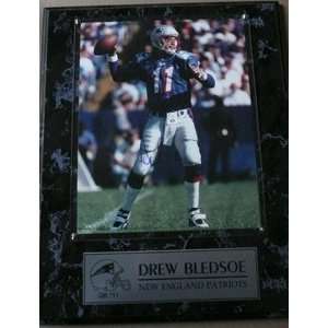  Signed Bledsoe Picture   Plaque wName Plate: Sports 