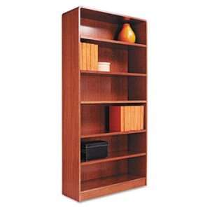  Radius Corner Wood Veneer Bookcase, 6 Shelf, 35 3/8w x 11 