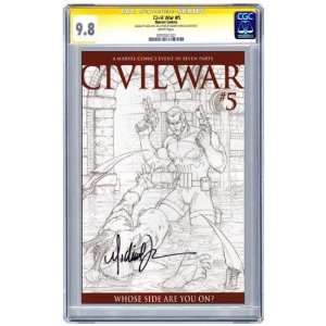  Civil War #5 Variant Sketch Cover Signed by Michael Turner 