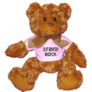  Court Reporters Rock Plush Teddy Bear with WHITE T Shirt 
