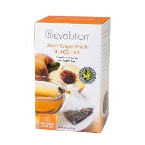  Revolution Tea Sweet Ginger Peach Tea, 16 Count Teabags 