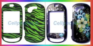 Samsung Gravity Touch T669 2 Pc Green Zebra + Yellow Bouquet Hard Case 