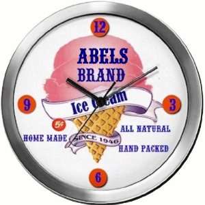  ABELS 14 Inch Ice Cream Metal Clock Quartz Movement 