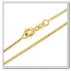 22K Gold GP 18.5 Ladies Box Chain Link Necklace N15  
