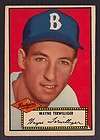 1952 TOPPS WAYNE TERWILLIGER CARD #7 BLACK BACK BROOKLY