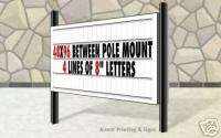 NEW 48x96 TWO SIDED LIGHTED BETWEEN POLE MOUNT SIGN  