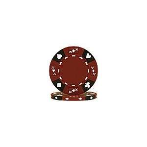   Gram Tri Color Ace/King Suited Clay Poker Chip red