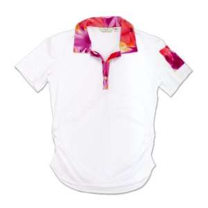  Tracey Lynn Short Sleeve Shirt with Abstract Flower Print 