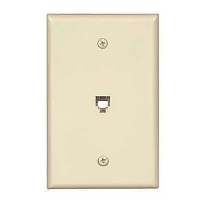 Wiring Devices 3533 4A Mid Size Flush Mount Wallplate with Phone Jack 
