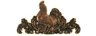 Carved Rooster Overdoor Wall Plaque 30 Old World Finish  