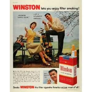  1956 Ad Winston Filter Cigarettes Easy Drawing Packages R 