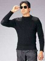 NEW GI Military Government Black Wool Commando Sweater  