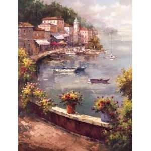  Italian Harbor   Peter Bell 22x28 CANVAS: Home & Kitchen