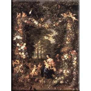   12x16 Streched Canvas Art by Brueghel, Jan the Elder: Home & Kitchen