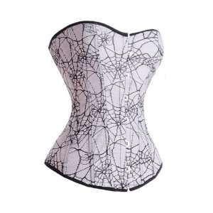 Gorgeous Two Piece Gothic Spider Web Net Overlay Corset in a hourglass 