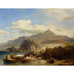  Hand Made Oil Reproduction   Andreas Achenbach   32 x 24 