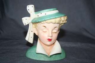 Lady Headvase Napco C3959C Hat w/ Bow Eyelashs  