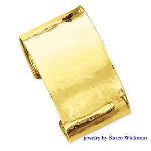 Wide Gold Cuff SOLID 18K Gold 94 grams (or avail for quote in 24k 