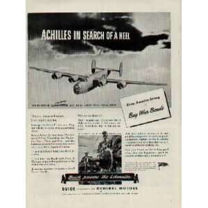 24 Liberator Bomber, Achilles In Search Of A Heel  1943 Buick 