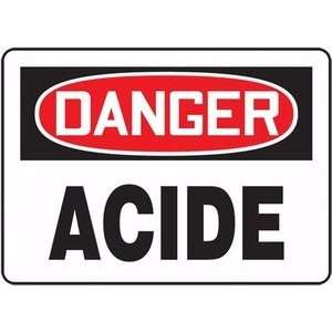  ACIDE (FRENCH) Sign   7 x 10 Adhesive Dura Vinyl: Home 