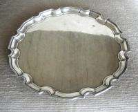 BARKER ELLIS ENGLISH SILVER PLATE SALVER TRAY CHIPPENDALE STYLE  