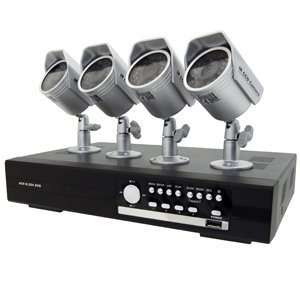  4 Camera Scout Complete Security Package with 4 Indoor 
