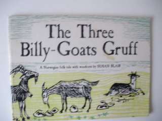 The THREE BILLY GOATS GRUFF with Woodcuts by Susan Blair 1963  