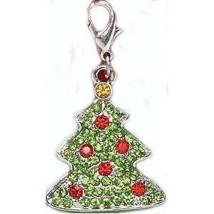  Jeweled Christmas Tree Pet Collar Charm
