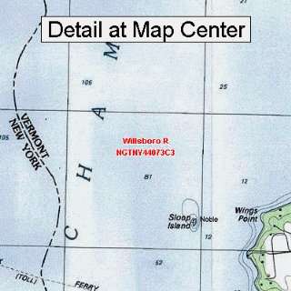  USGS Topographic Quadrangle Map   Willsboro R, New York 